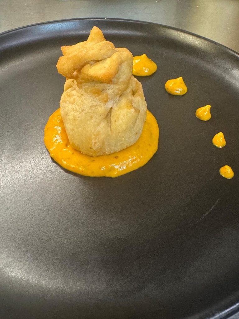 Saquitos de gambas de Sóller