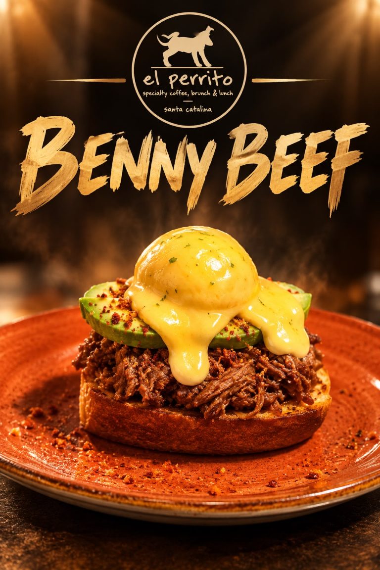 Benedicto pull beef y aguacate
